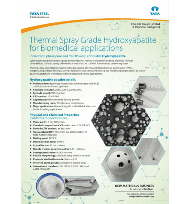 Natural Hydroxyapatite Powder TDS